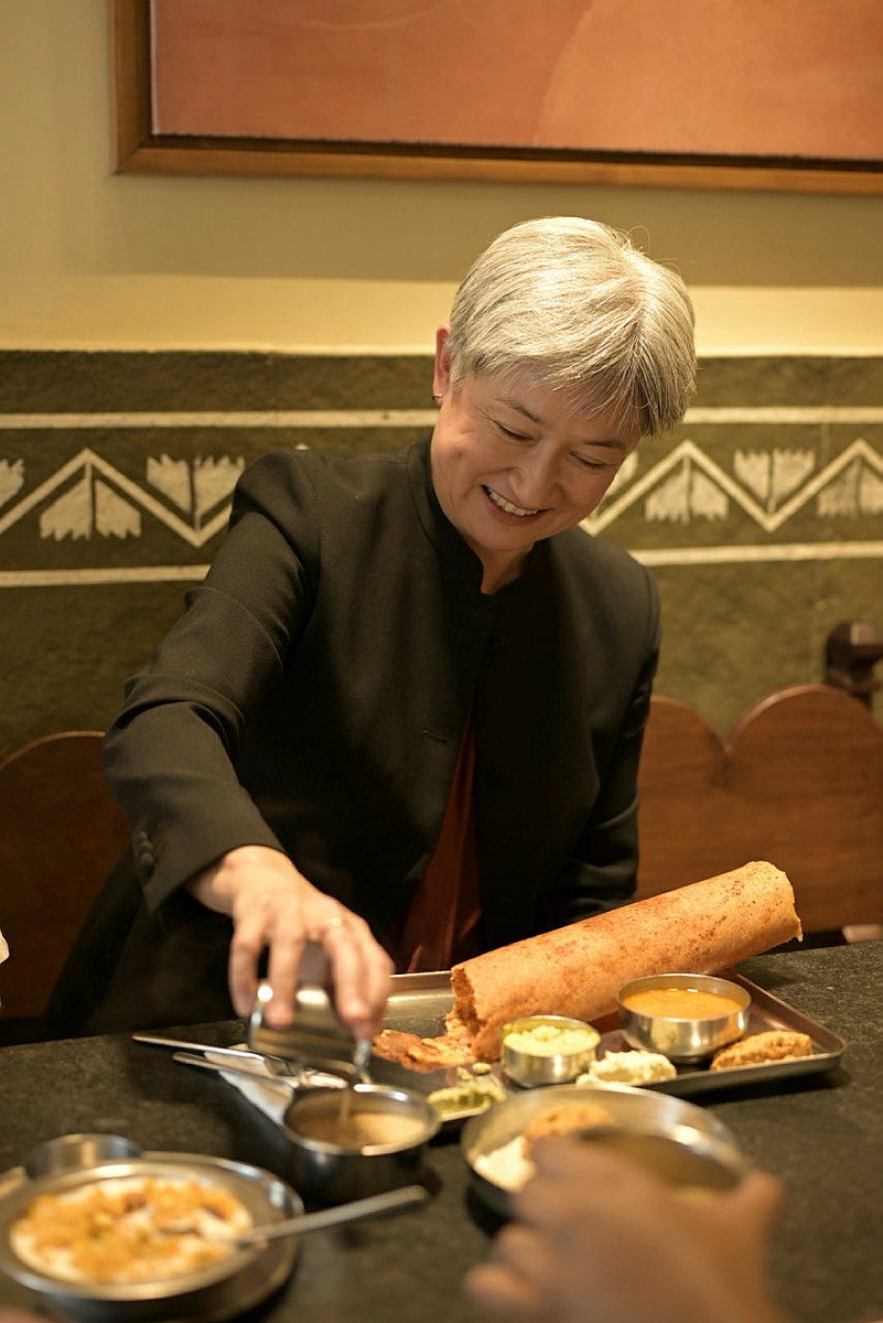Australia’s Foreign Minister Penny Wong Savours South Indian Cuisine During Delhi Visit