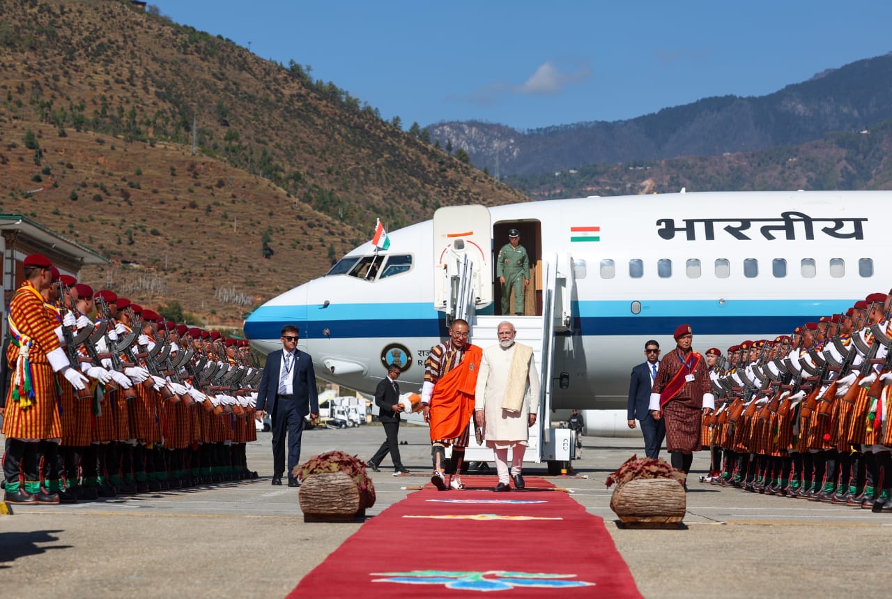 Prime Minister Narendra Modi Arrives in Bhutan to Strengthen Bilateral Ties
